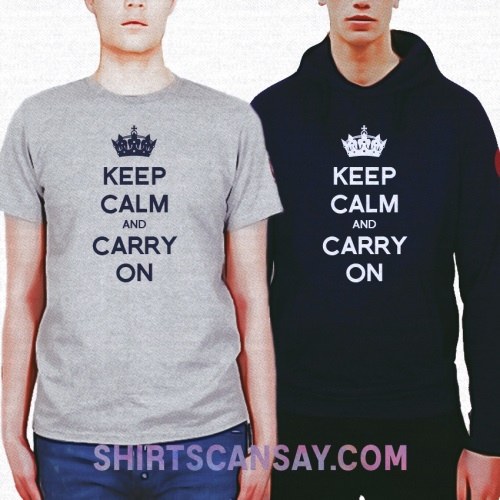 KEEP CALM AND CARRY ON 크루넥 이미지