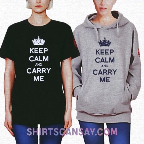 KEEP CALM AND CARRY ME 크루넥 이미지