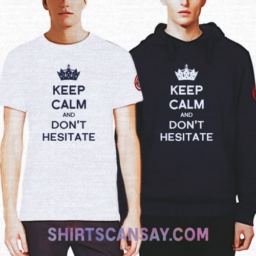 KEEP CALM AND DON'T HESITATE 크루넥 이미지