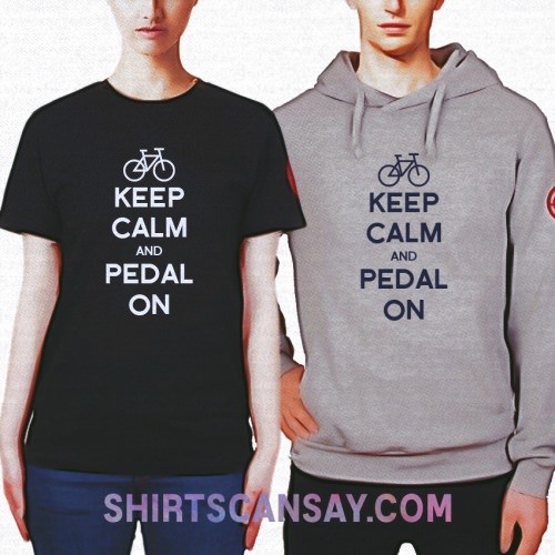 KEEP CALM AND PEDAL ON 크루넥 이미지