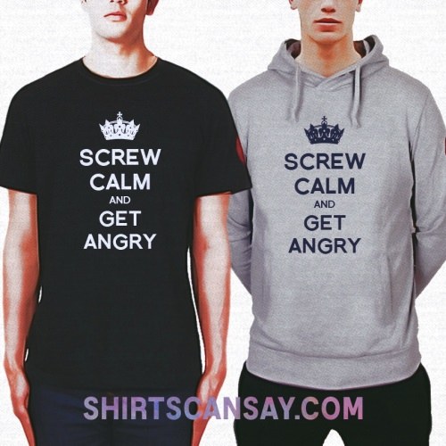 SCREW CALM AND GET ANGRY 크루넥 이미지