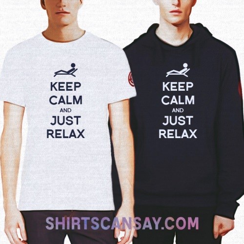 KEEP CALM AND JUST RELAX 크루넥 이미지