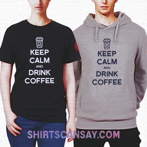KEEP CALM AND DRINK COFFEE 크루넥 이미지
