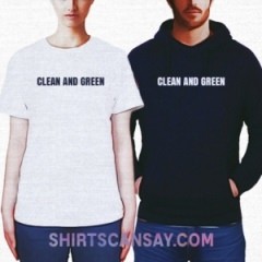 CLEAN AND GREEN #깨끗하게 #티셔츠 #후드티