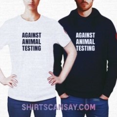 Against animal testing #동물실험 #반대 #티셔츠 #후드티