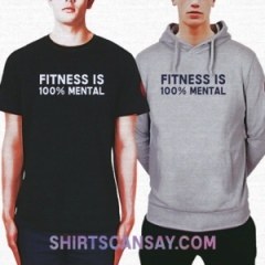 Fitness Is 100% Mental #피트니스 #멘탈 #티셔츠 #후드티